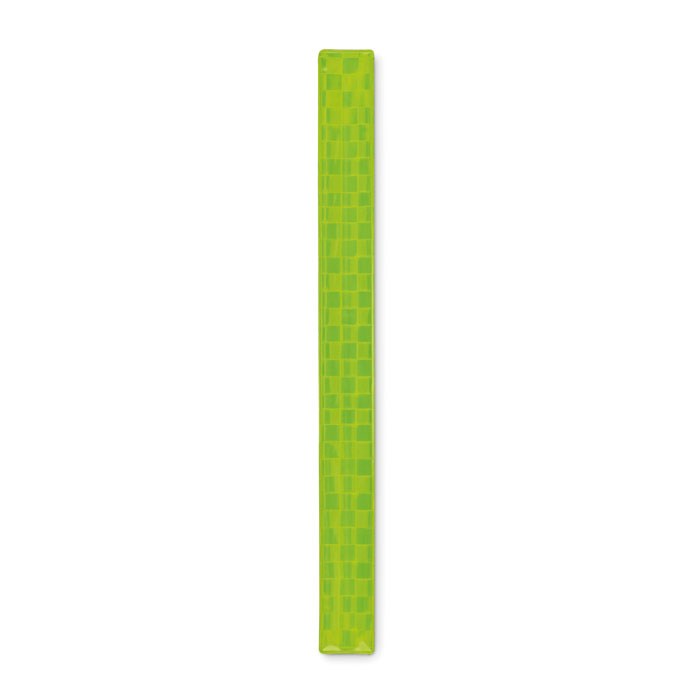 ENROLLO + - Reflektierendes Snap Armband mit karierter Oberflache und silberner oder gelber Reflexfolie (CE EN17353).