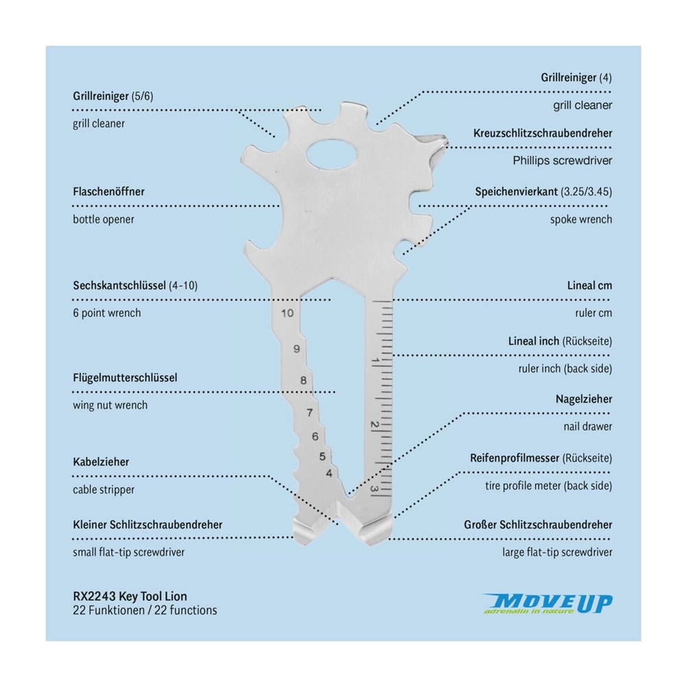 Geschenkartikel: ROMINOX® Key Tool Lion (22 Funktionen) im Motiv-Mäppchen Frohe Ostern