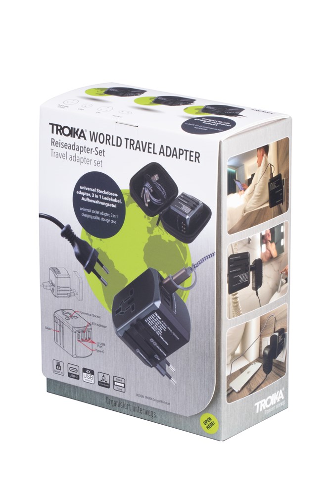 TROIKA Reiseadapter-Set TROIKA WORLD TRAVEL ADAPTER TROIKA Reiseadapter-Set TROIKA WORLD TRAVEL ADAPTER
