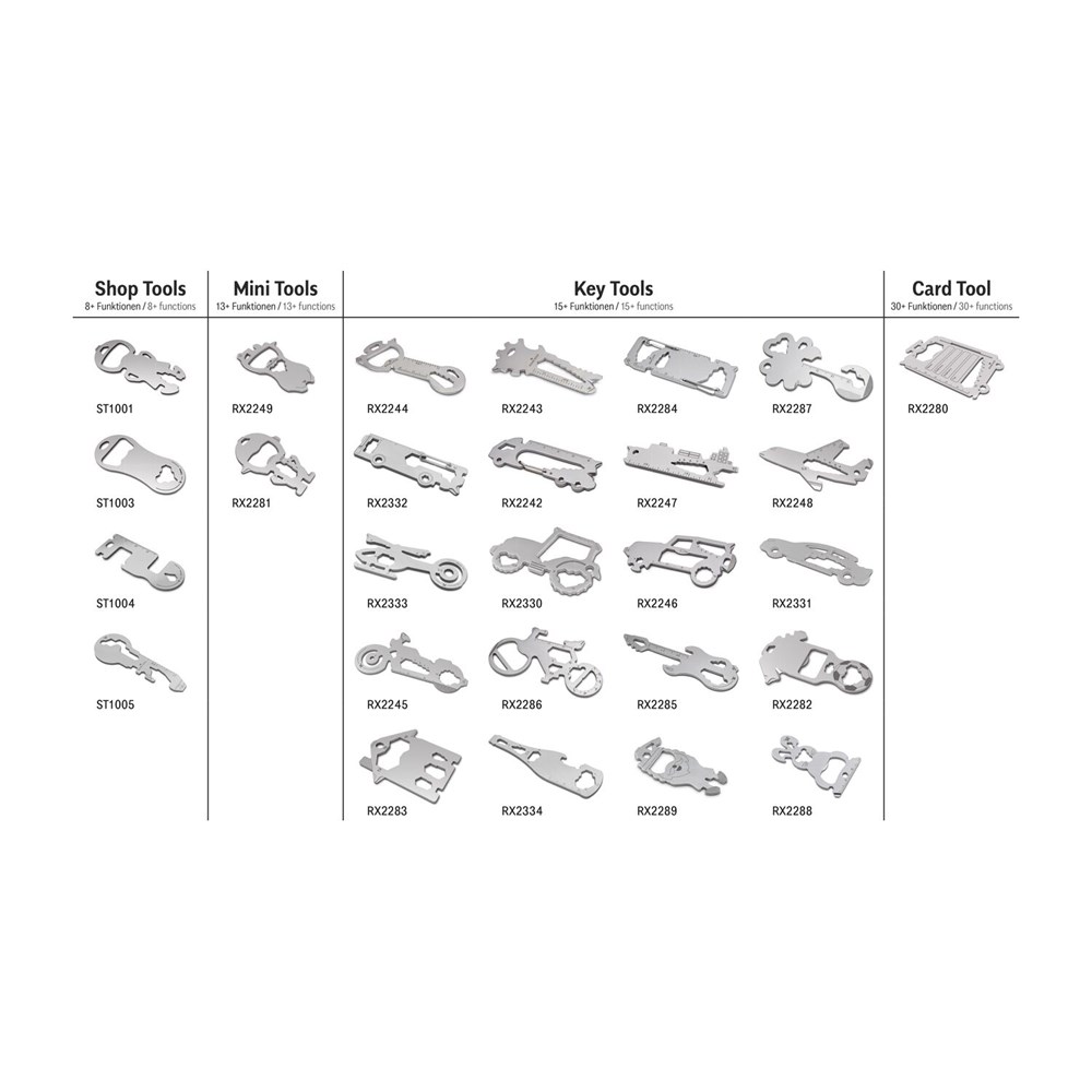 Geschenkartikel: ROMINOX® Key Tool Truck / LKW (22 Funktionen) im Motiv-Mäppchen Frohe Weihnachten