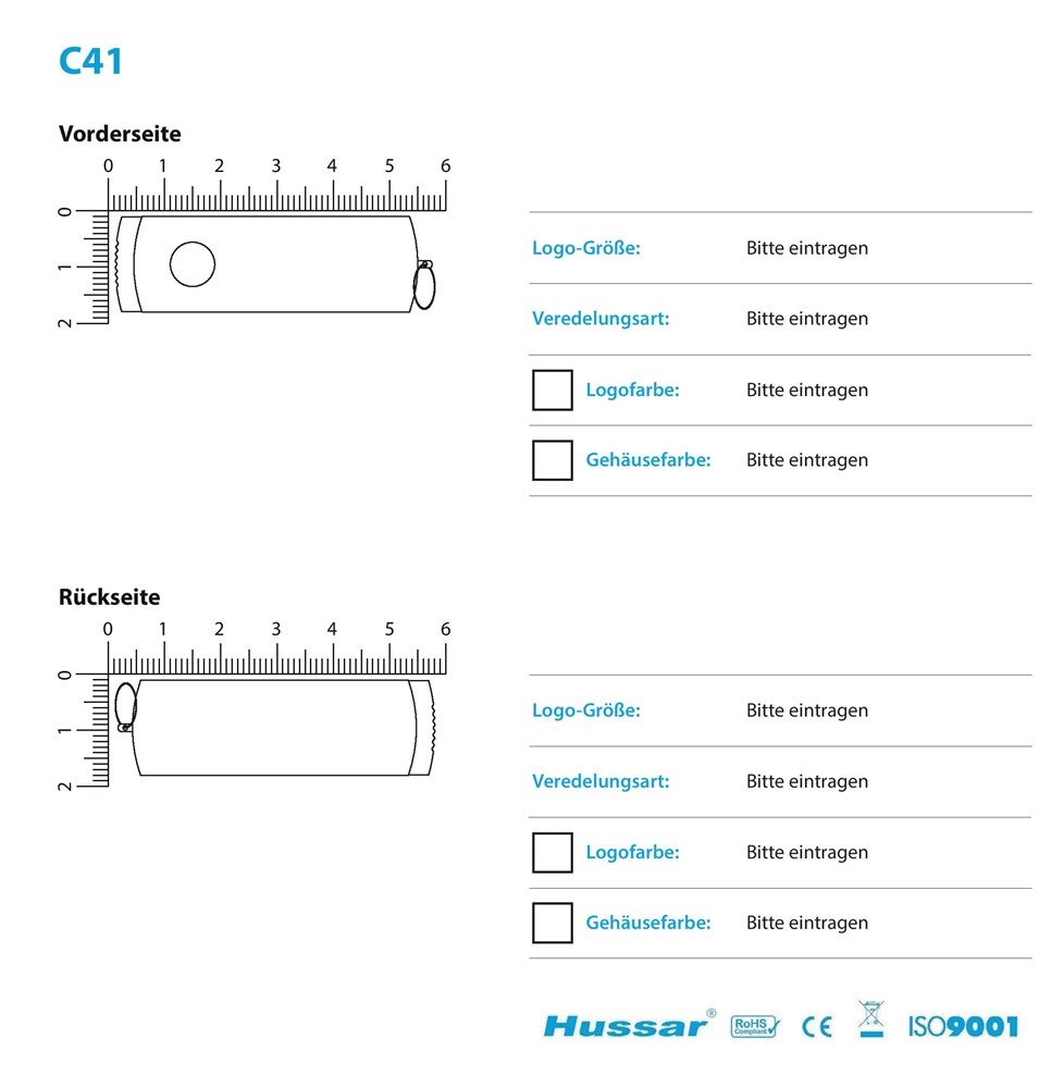 USB-Stick C41 USB 2.0 Flash Disk   1 GB SchwarzSchwarzUSB 2.0 Flash Disk 1 GB
