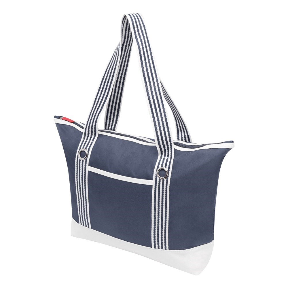 Strandtasche MARLENE - beige, marineblau