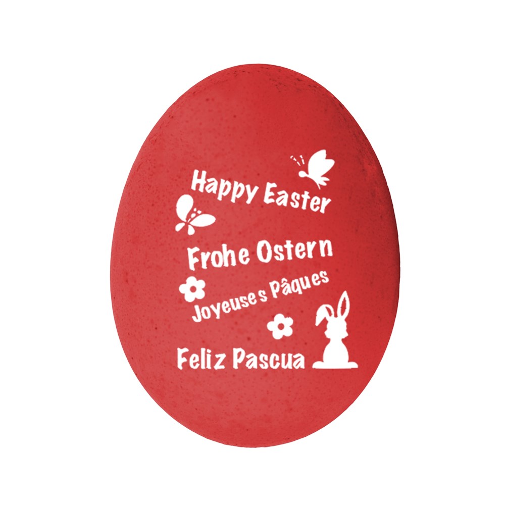 Happy Egg Frohe Ostern - Rot