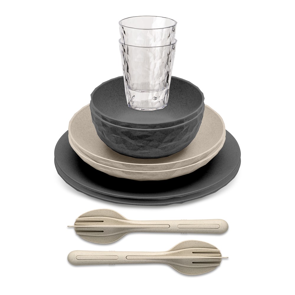 CLUB SET SKAGEN Geschirrset 10-teilig - nature ash grey/nature desert sand