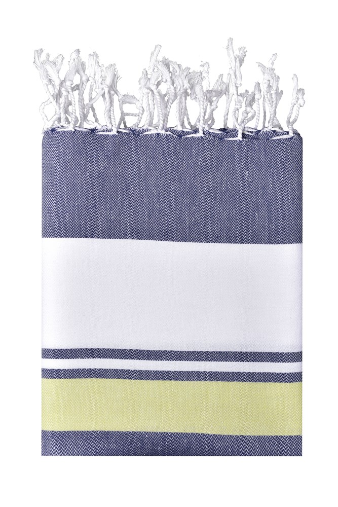 Beach Blanket - Navy/light-green/white (ca. Pantone 296C
802C
white)