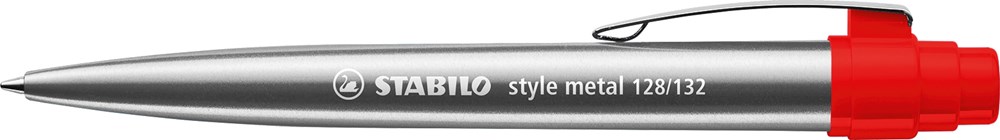 STABILO style metal Kugelschreiber - Silber/Rot
