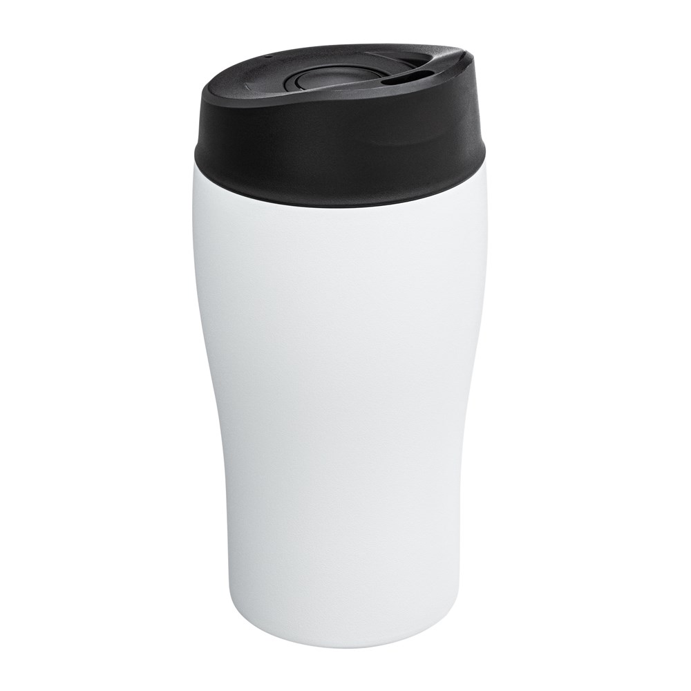 Thermobecher RETUMBLER-MEZZO CLICK - weiß, schwarz / weiß