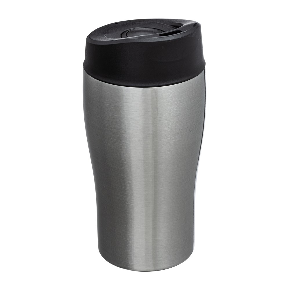 Thermobecher RETUMBLER-MEZZO CLICK - schwarz, silber / silber